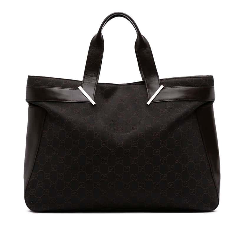 Gucci GG Denim Tote Brown Denim Good condition - Front View