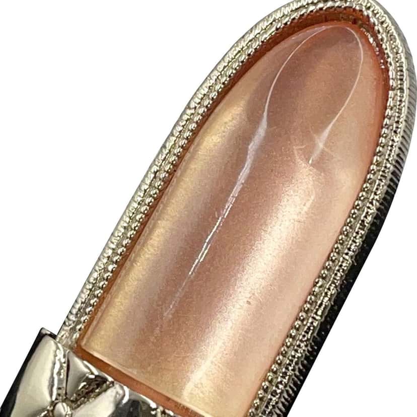 Chanel Gold Plated Resin Crystal Lipstick Brooch Gold Metal Good condition - Model View