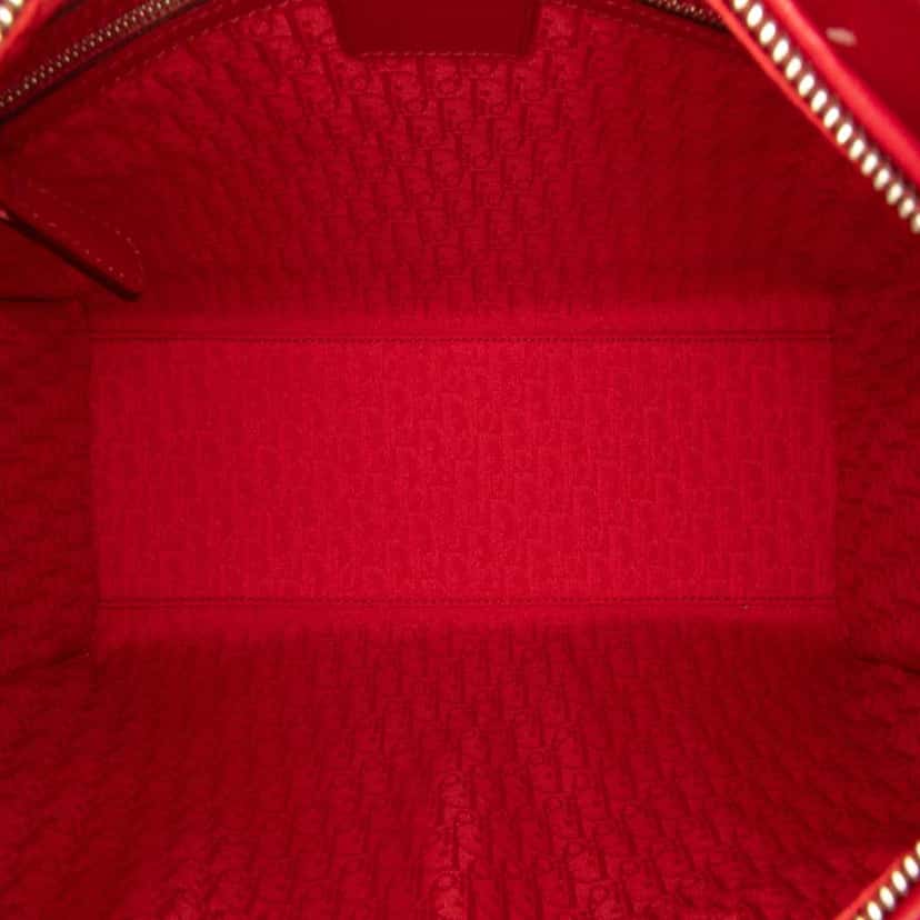 Dior Large Patent Cannage Lady Dior Red Leather Good condition - Model View