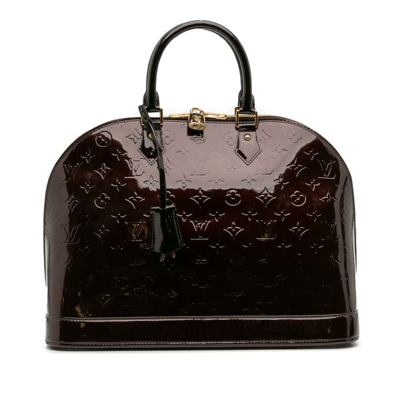 Louis Vuitton Monogram Vernis Alma GM Purple Leather Fair condition - Front View