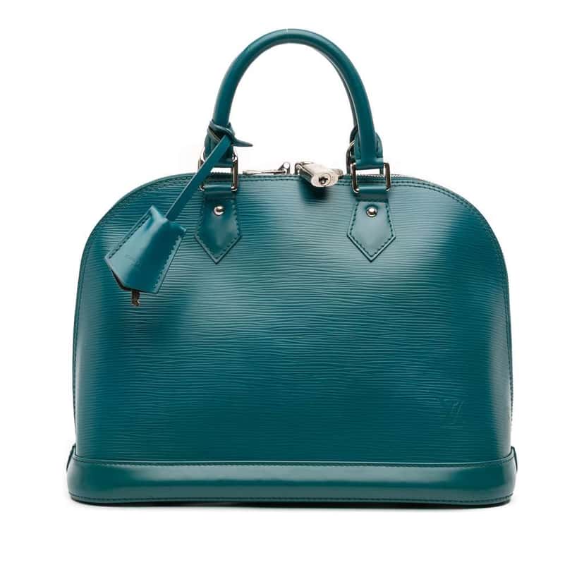Louis Vuitton Epi Alma PM Blue Leather Good condition - Front View