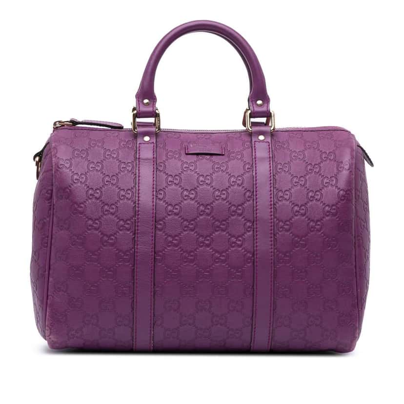 Gucci Medium Guccissima Joy Boston Bag Purple Leather Good condition - Front View