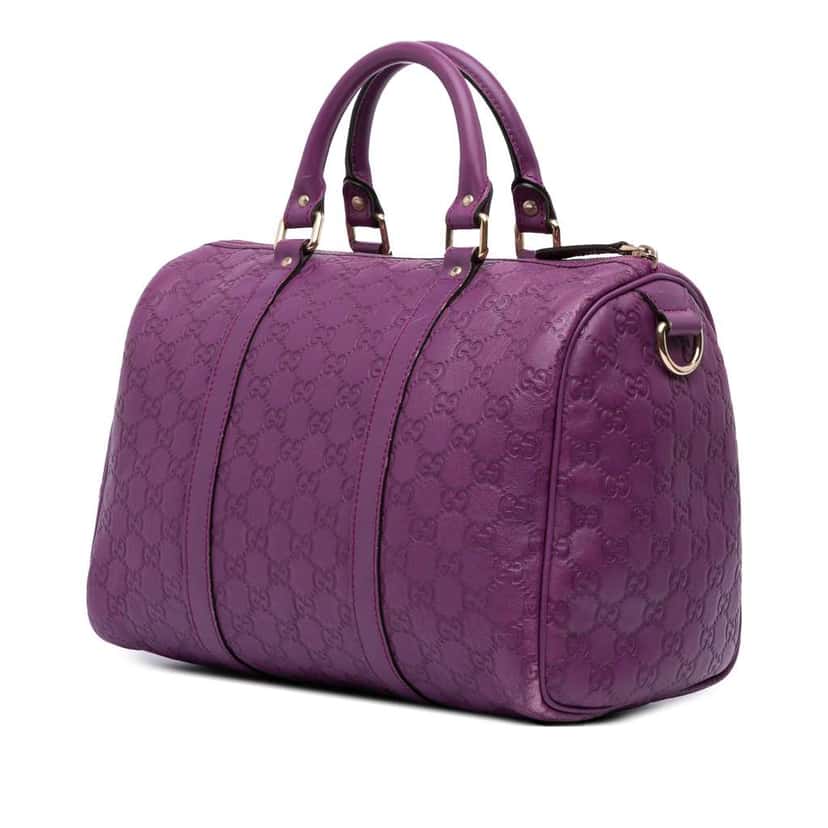 Gucci Medium Guccissima Joy Boston Bag Purple Leather Good condition - Back View