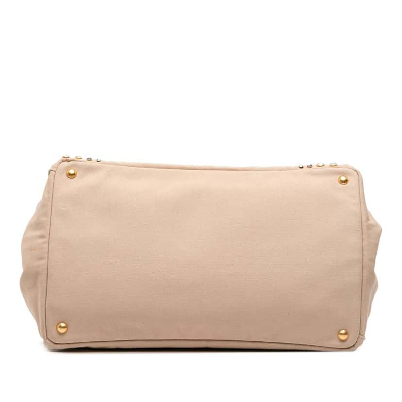 Prada Large Canvas Canapa Bijoux Satchel Brown Canvas Good condition - Inside View