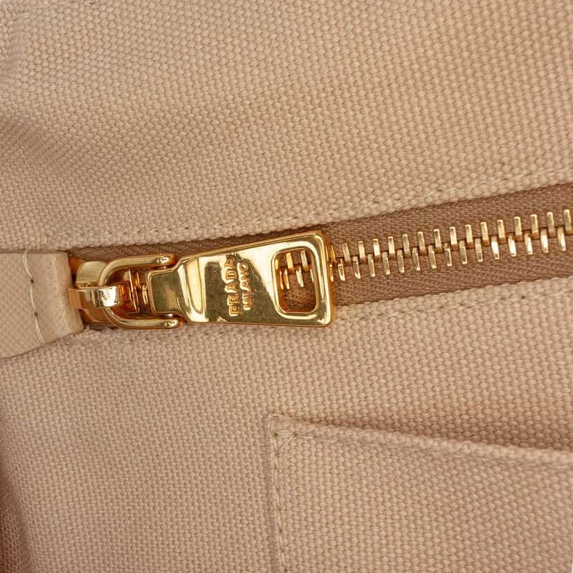 Prada Large Canvas Canapa Bijoux Satchel Brown Canvas Good condition - Box View