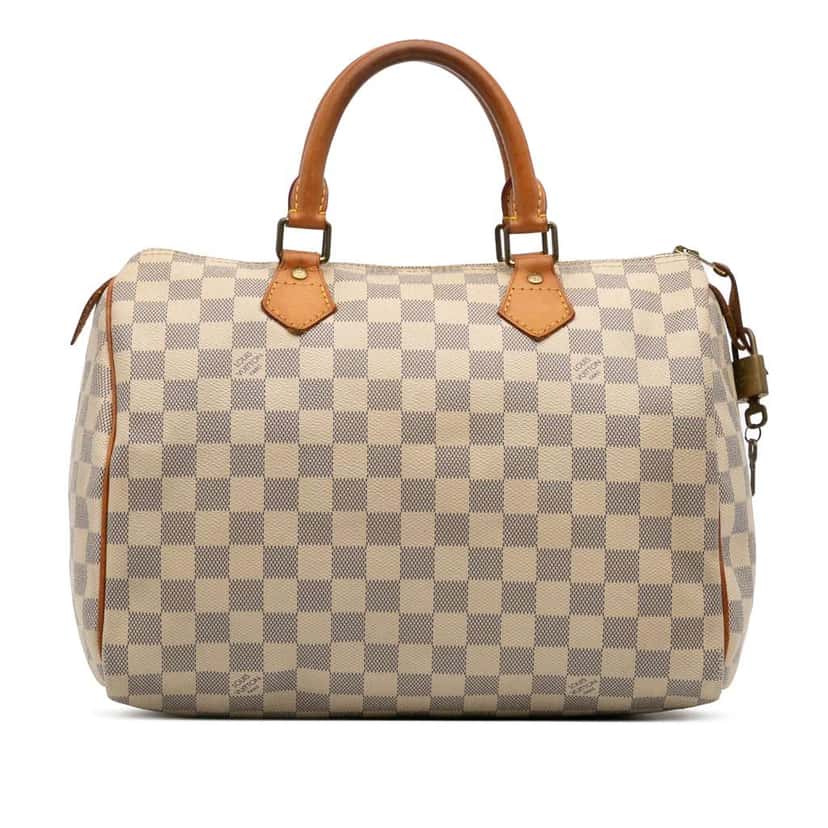 Louis Vuitton Damier Azur Speedy 30 White Good condition - Front View