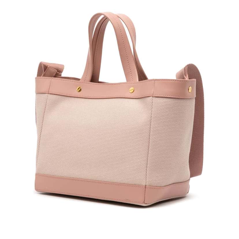 Tom Ford Mini Canvas T Screw Tote Brown Canvas Good condition - Back View