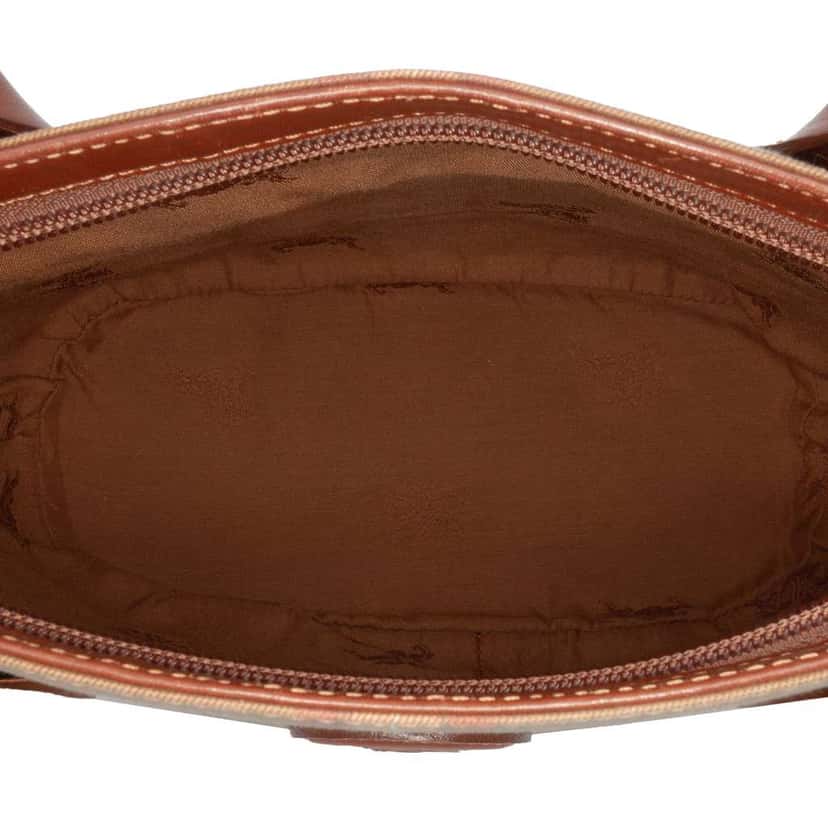 Burberry Vintage Check Canvas Bucket Bag Brown Canvas Good condition - Model View