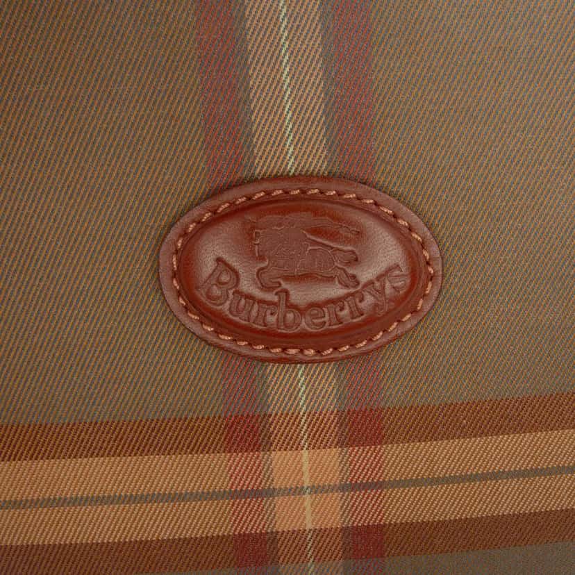 Burberry Vintage Check Canvas Bucket Bag Brown Canvas Good condition - Box View