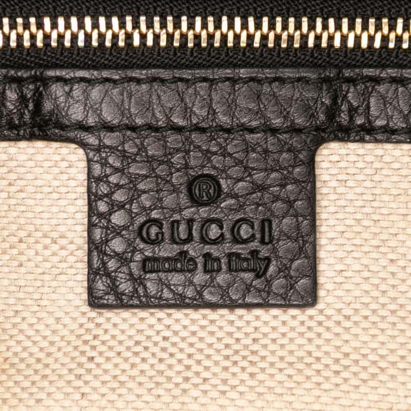Gucci Small Leather Soho Working Satchel Black Leather Good condition - Box View