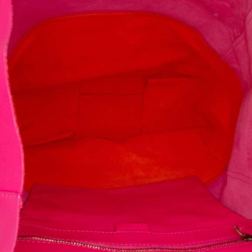 Celine Bicolor Leather Vertical Cabas Tote Pink Leather Good condition - Model View