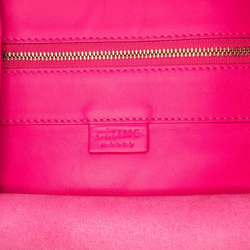 Celine Bicolor Leather Vertical Cabas Tote Pink Leather Good condition - Box View