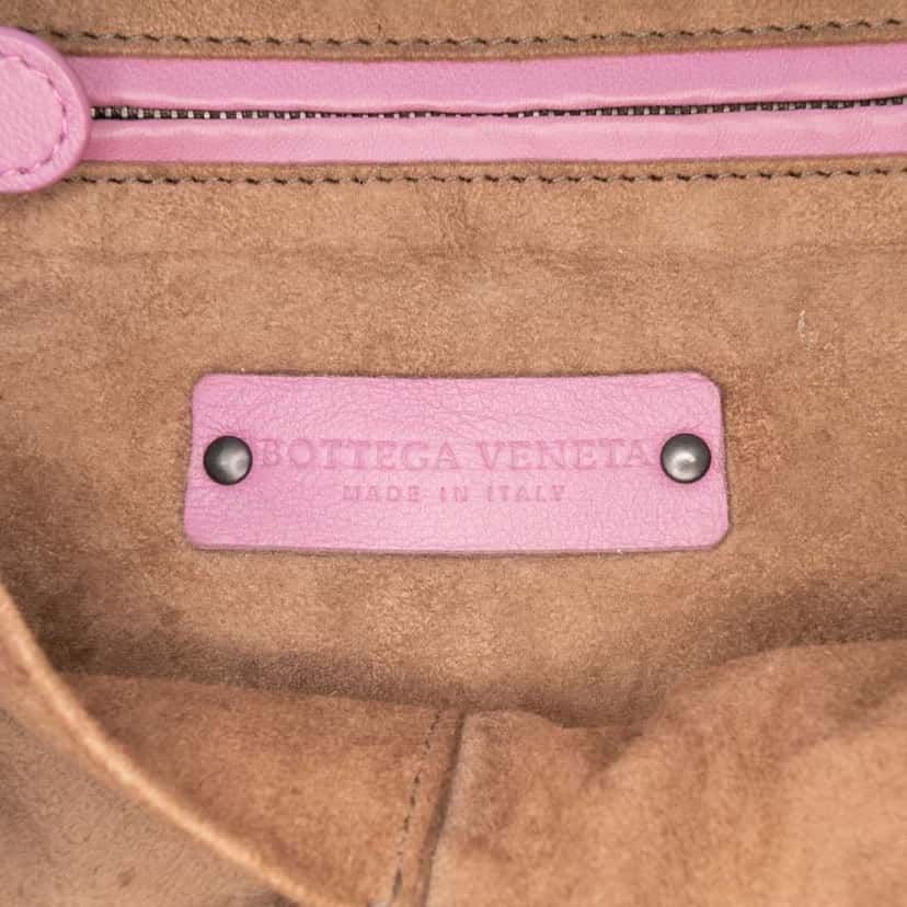 Bottega Veneta Nappa Intrecciato Nodini Crossbody Pink Leather Good condition - Box View