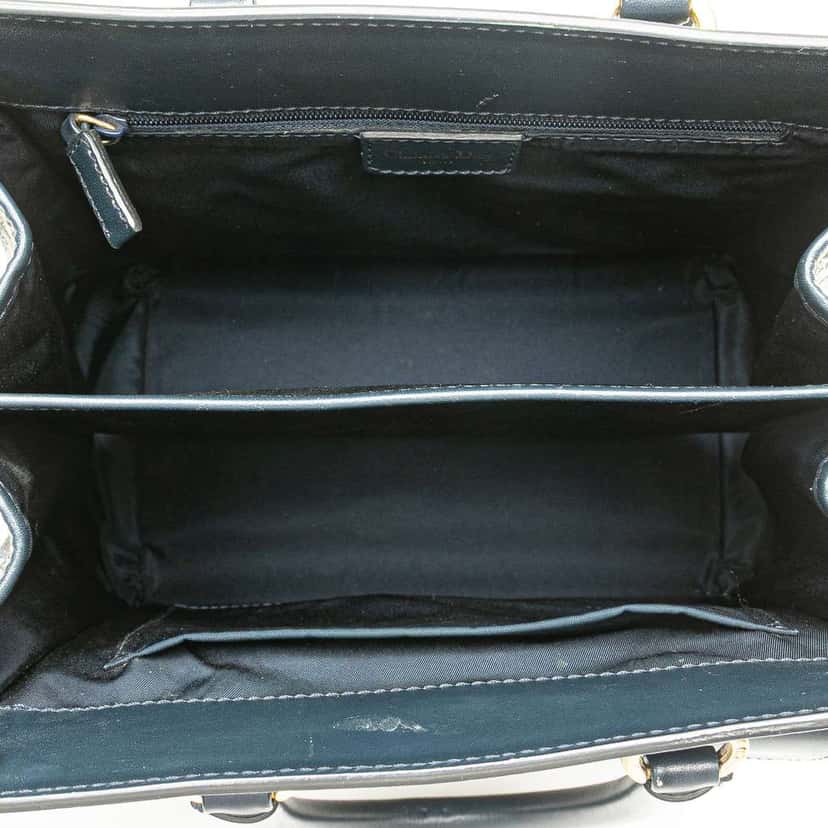 Dior Diorissimo Trotter Canvas Tote Blue Canvas Good condition - Model View
