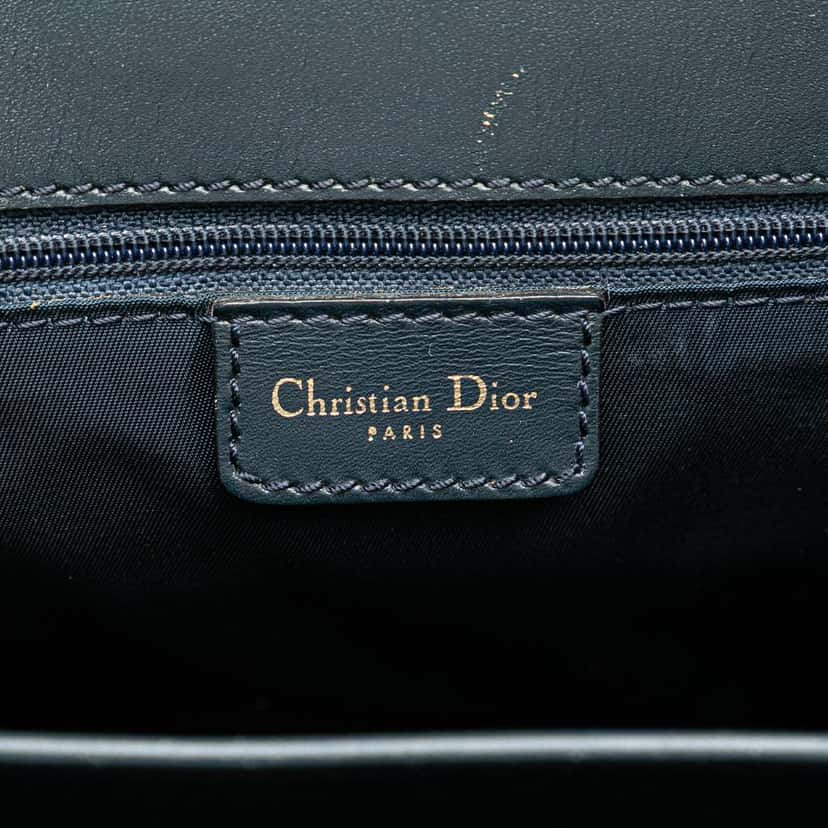 Dior Diorissimo Trotter Canvas Tote Blue Canvas Good condition - Box View