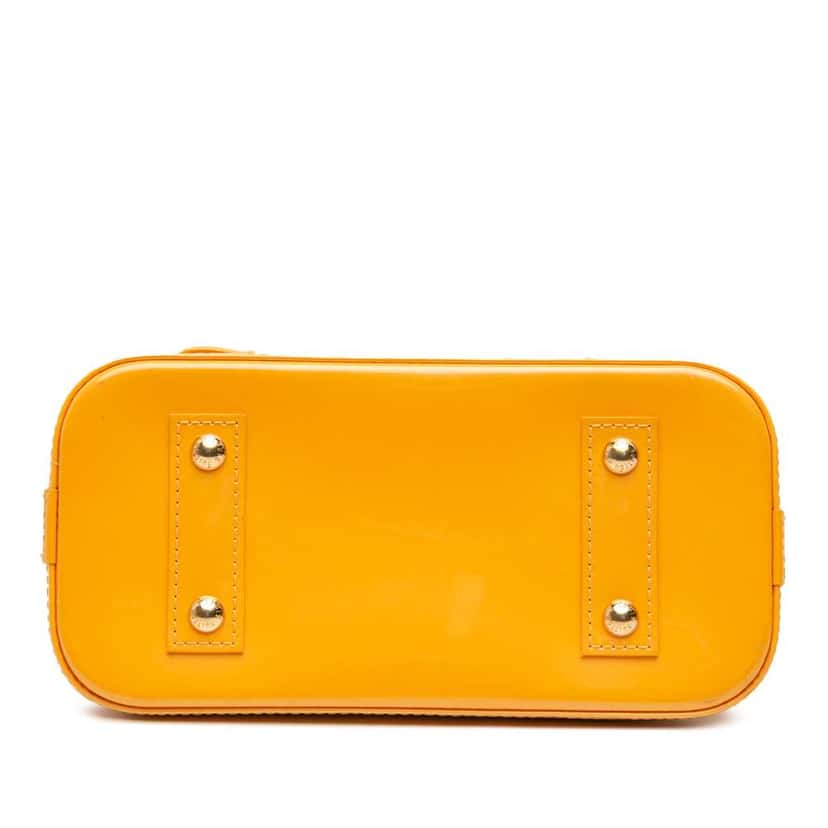 Louis Vuitton Monogram Vernis Alma BB Yellow Leather Good condition - Inside View