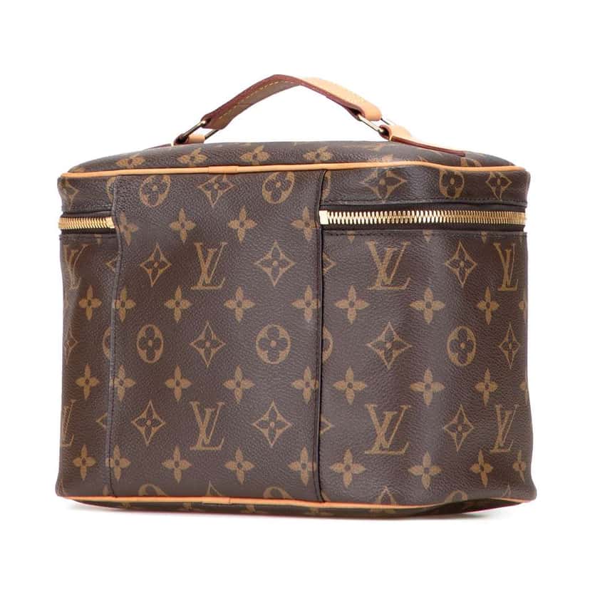 Louis Vuitton Monogram Nice BB Vanity Case Brown Canvas Fair condition - Back View