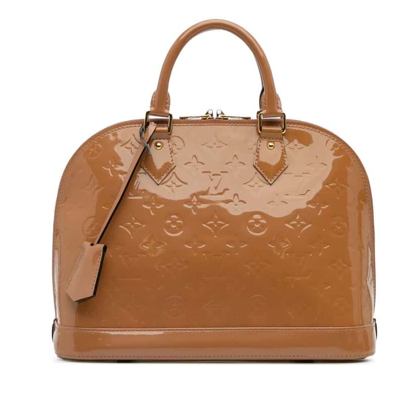 Louis Vuitton Monogram Vernis Alma PM Brown Leather Good condition - Front View