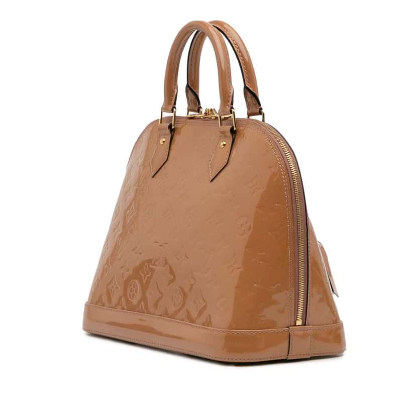 Louis Vuitton Monogram Vernis Alma PM Brown Leather Good condition - Back View