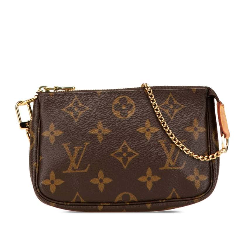 Louis Vuitton Monogram Mini Pochette Accessoires Brown Canvas Good condition - Front View