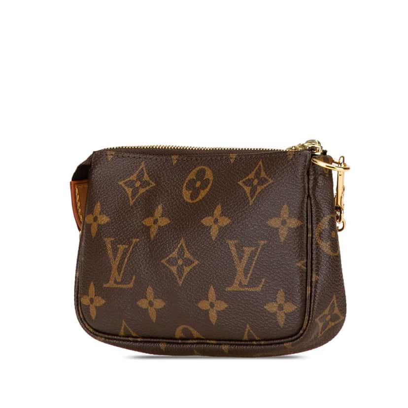 Louis Vuitton Monogram Mini Pochette Accessoires Brown Canvas Good condition - Back View