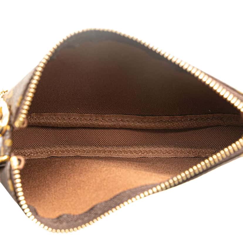 Louis Vuitton Monogram Mini Pochette Accessoires Brown Canvas Good condition - Model View