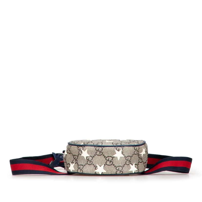 Gucci GG Supreme Kids Stars Belt Bag Brown Canvas Good condition - Inside View