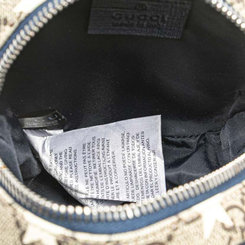 Gucci GG Supreme Kids Stars Belt Bag Brown Canvas Good condition - Model View