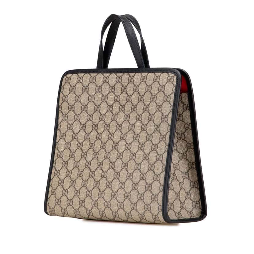 Gucci Childrens GG Supreme Cat Tote Brown Canvas Good condition - Back View