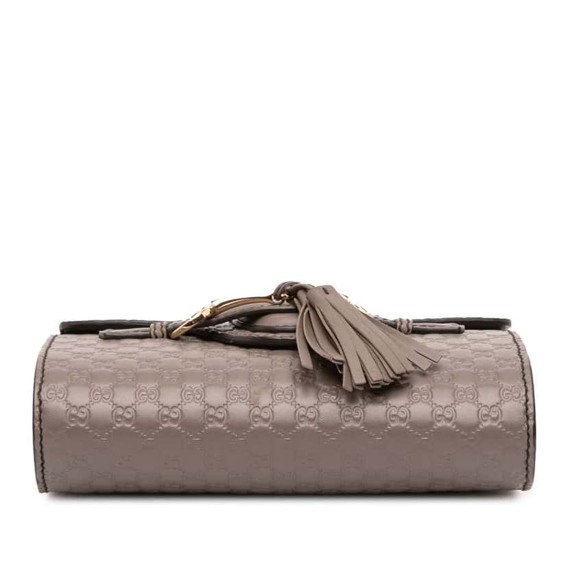 Gucci Mini Microguccissima Emily Crossbody Brown Leather Good condition - Inside View
