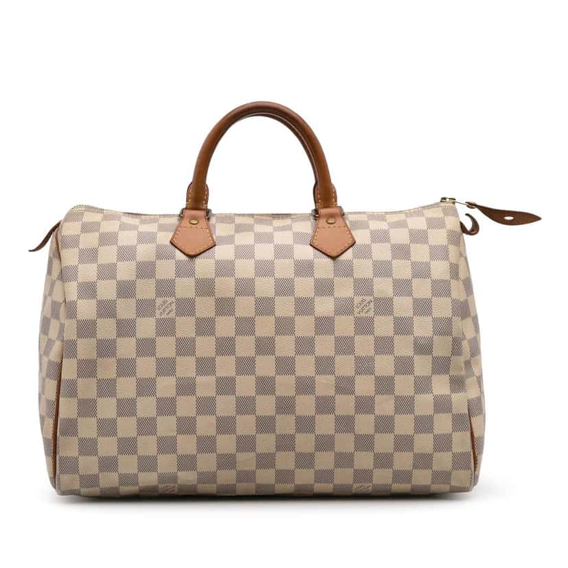 Louis Vuitton Damier Azur Speedy 35 White Good condition - Front View