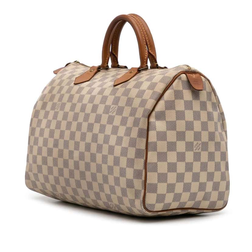 Louis Vuitton Damier Azur Speedy 35 White Good condition - Back View