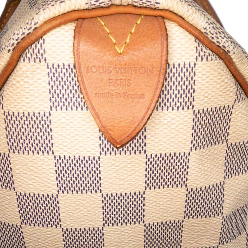 Louis Vuitton Damier Azur Speedy 35 White Good condition - Box View