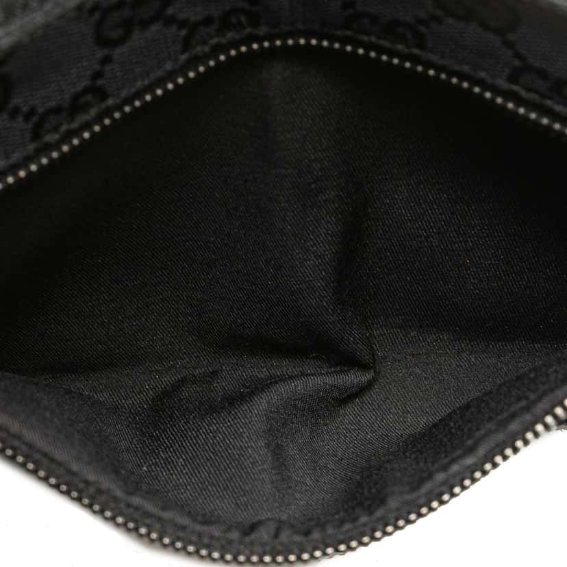 Gucci GG Canvas Double Pocket Belt Bag Blue Canvas Good condition - Model View