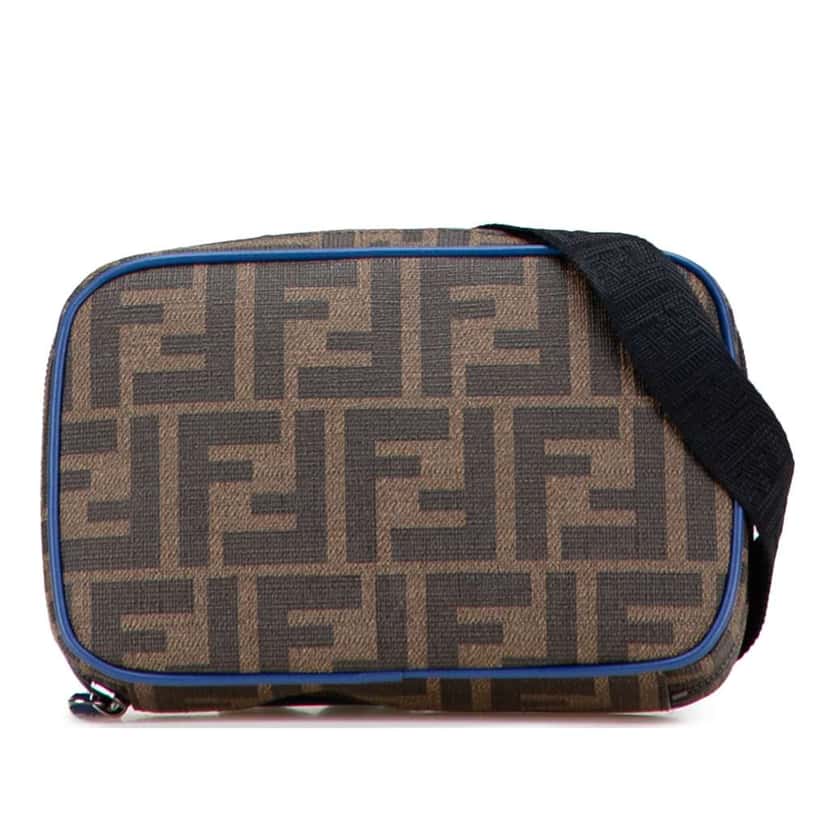 Fendi Zucca Coated Canvas Camera Bag Brown Canvas Good condition - Front View