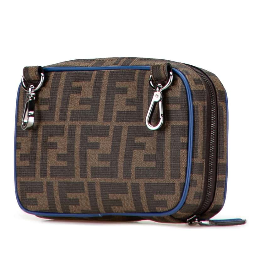 Fendi Zucca Coated Canvas Camera Bag Brown Canvas Good condition - Back View