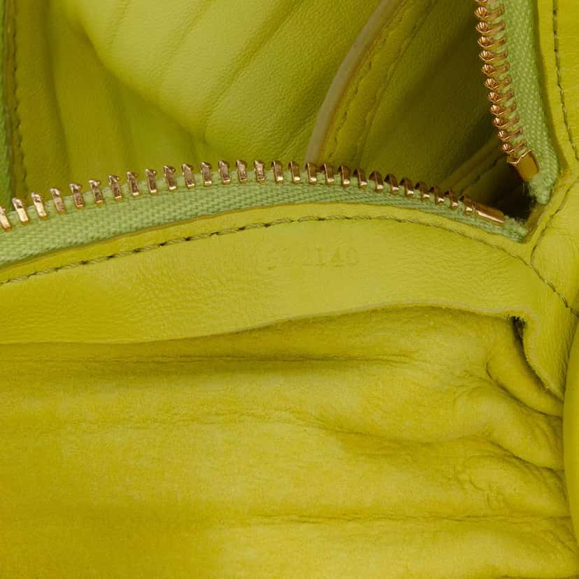 Loewe Pleated Nappa Bracelet Pouch Yellow Leather Good condition - Box View
