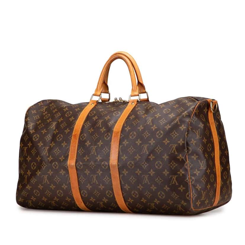 Louis Vuitton Monogram Keepall Bandouliere 55 Brown Good condition - Back View