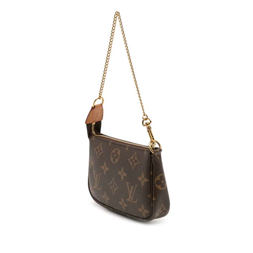 Louis Vuitton Monogram Mini Pochette Accessoires Brown Good condition - Back View
