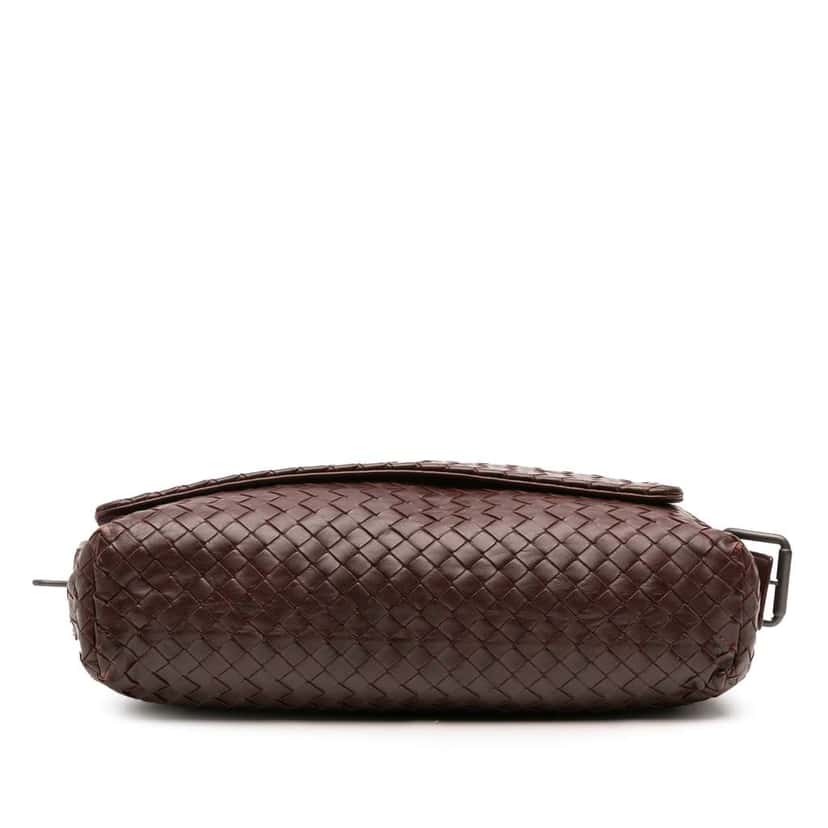 Bottega Veneta Nappa Intrecciato Crossbody Brown Leather Good condition - Inside View