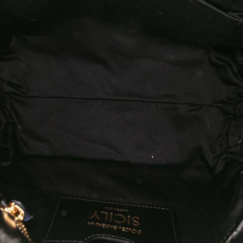 Dolce & Gabbana Medium Faux Fur Zebra Print Miss Sicily Satchel Black Polyester Good condition - Model View