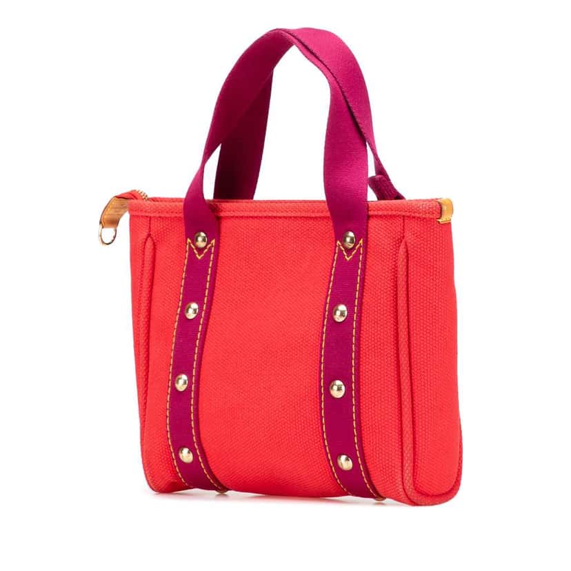 Louis Vuitton Antigua Cabas PM Red Canvas Good condition - Back View