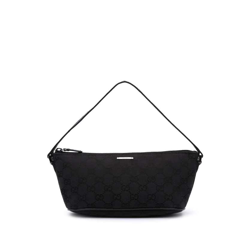 Gucci GG Canvas Boat Black Canvas Good condition - Front View