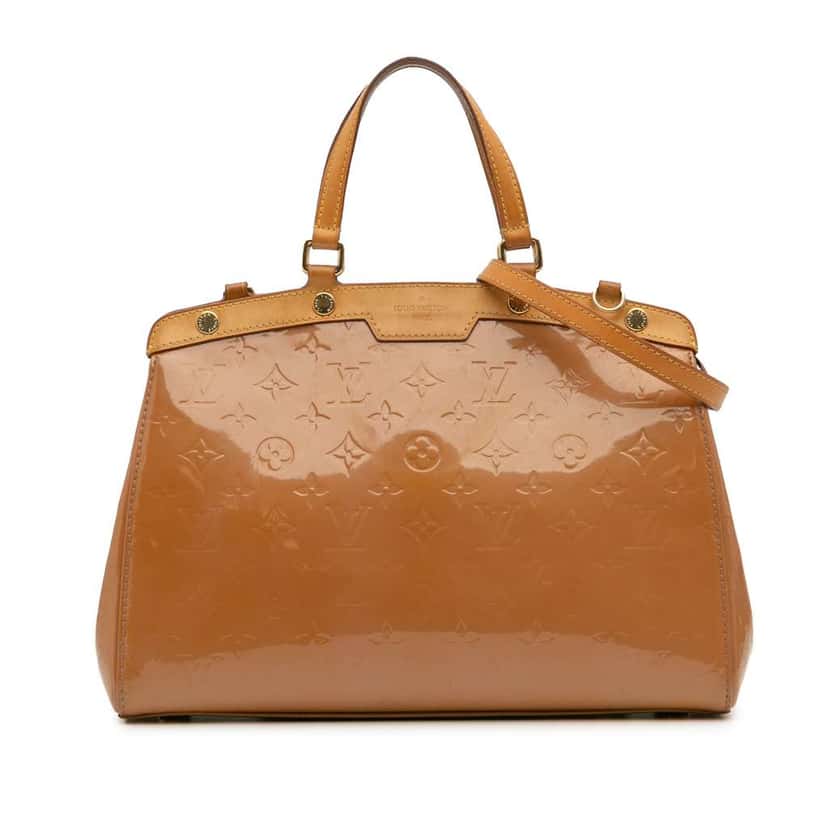 Louis Vuitton Monogram Vernis Brea MM Brown Leather Good condition - Front View