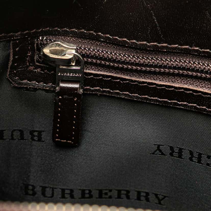Burberry House Check Canvas Tote Brown Canvas Good condition - Box View