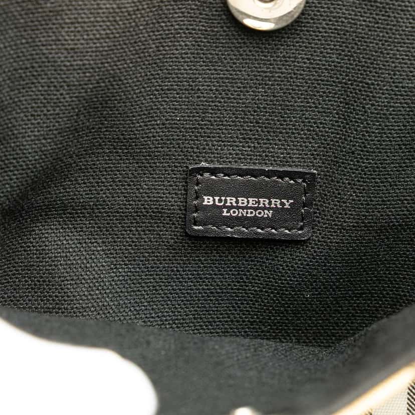 Burberry House Check Coated Canvas Tote Brown Canvas Good condition - Box View
