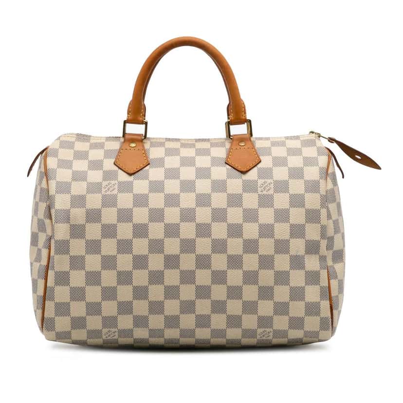 Louis Vuitton Damier Azur Speedy 30 White Good condition - Front View