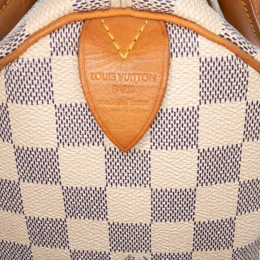 Louis Vuitton Damier Azur Speedy 30 White Good condition - Box View