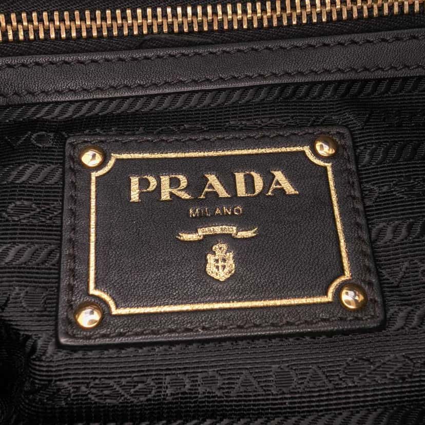 Prada Soft Calf Satchel Black Leather Good condition - Box View