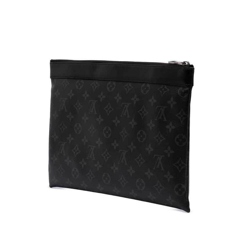 Louis Vuitton Monogram Eclipse Discovery Pochette GM Black Canvas Good condition - Back View